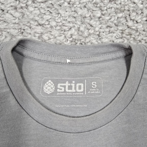 Stio Mens Mountain Shirt Cotton Gray Small Trail Outdoor Hiking Nature Graphic - Picture 4 of 8